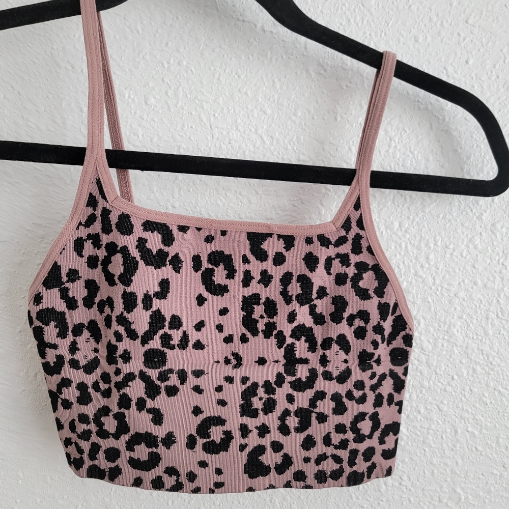 Free people Intimately cami bralette M/L... runs small. Rose pink with black